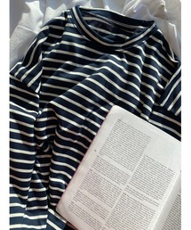 シンプルボーダーロンT