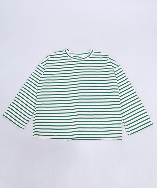 WC（ダブル シー）の「シンプルボーダーロンT（Tシャツ/カットソー・レディース・ホワイト/ネイビー/グリーン・FREE）」の12枚目の写真