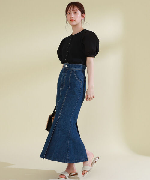 Ray BEAMS（レイビームス）の「Ray BEAMS / ボリューム スリーブ キリカエ Tシャツ（Tシャツ/カットソー・レディース・ホワイト/ブラック/ミント・ONE SIZE）」の14枚目の写真