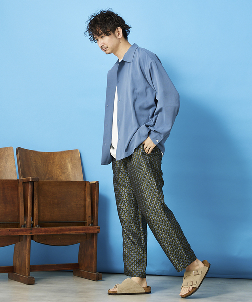 JOURNAL STANDARD relume(ジャーナルスタンダード レリューム)の「オーバーサイズ シアーシャツ(シャツ/ブラウス・メンズ・アイボリー/ブラウン/ブルー・MEDIUM/LARGE)」の5枚目の写真