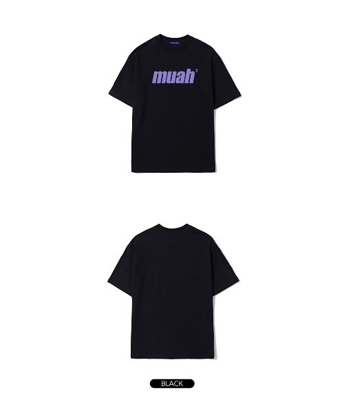 muahmuah（ムーアムーア）の「A'GEM/9 × .kom『muah muah』BALANCE MUAHLOGO T-SHIRT/バランスロゴ オーバーサイズ半袖Tシャツ/カットソー（Tシャツ/カットソー・レディース・ホワイト/ブラック/ネイビー/パープル/ライトパープル/イエロー/ピンク・FREE）」の16枚目の写真