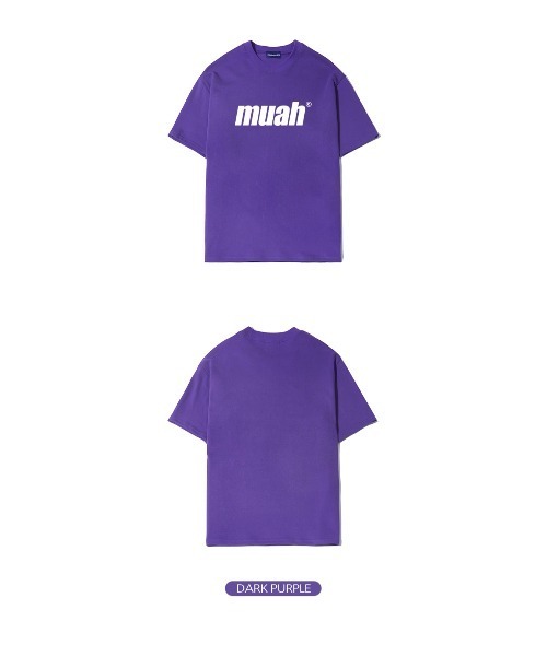 muahmuah（ムーアムーア）の「A'GEM/9 × .kom『muah muah』BALANCE MUAHLOGO T-SHIRT/バランスロゴ オーバーサイズ半袖Tシャツ/カットソー（Tシャツ/カットソー・レディース・ホワイト/ブラック/ネイビー/パープル/ライトパープル/イエロー/ピンク・FREE）」の22枚目の写真