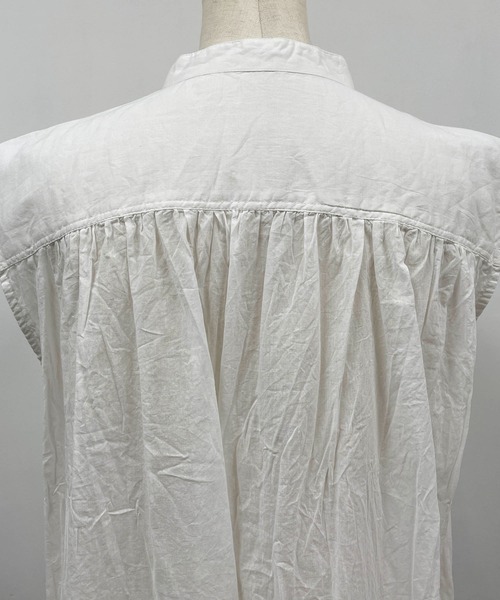 PICCIN（ピッチン）の「ピンタックフレンチスリーブブラウス（シャツ/ブラウス・レディース・グリーン/ブルー系その他/オフホワイト・M）」の13枚目の写真