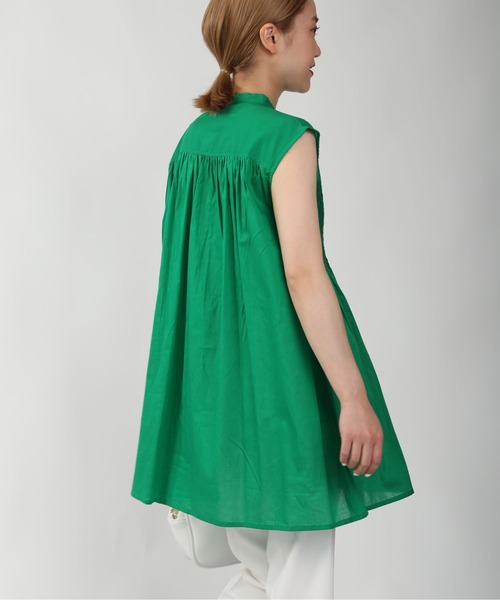 PICCIN（ピッチン）の「ピンタックフレンチスリーブブラウス（シャツ/ブラウス・レディース・グリーン/ブルー系その他/オフホワイト・M）」の22枚目の写真