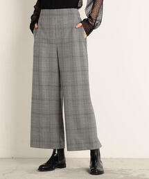 ウールストレッチ ワイドクロップドパンツ