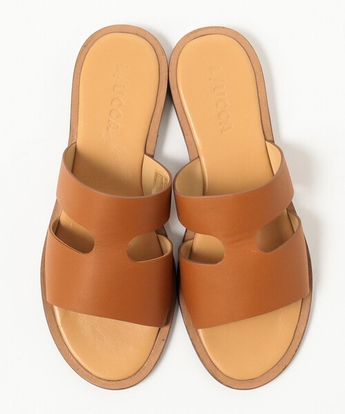 【別注】L/UCCA / レザーサンダル BEAMS F（ビームスF）【別注】L/UCCA / グレインレザー クロス