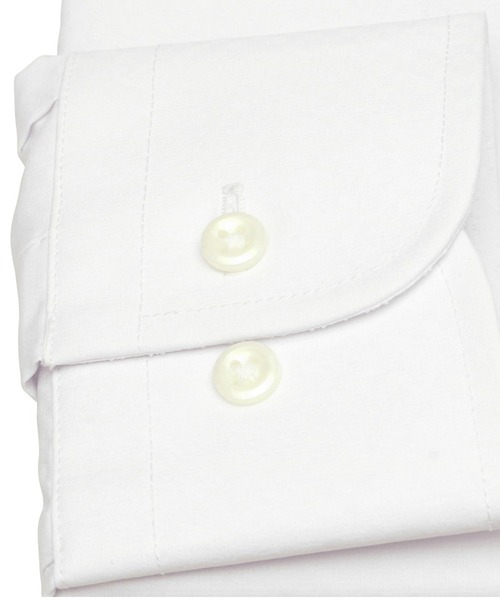 TOKYO SHIRTS(トウキョウシャツ)の「形態安定ノーアイロン ボタンダウン 長袖ビジネスワイシャツ(ビジネスシャツ・メンズ・ホワイト・首回り37cm-裄丈80cm/首回り39cm-裄丈80cm/首回り39cm-裄丈84cm/首回り41cm-裄丈82cm/首回り41cm-裄丈86cm/首回り42cm-裄丈82cm/首回り42cm-裄丈86cm/首回り43cm-裄丈82cm/首回り43cm-裄丈86cm/首回り37cm-裄丈84cm)」の3枚目の写真