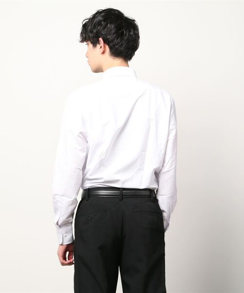 TOKYO SHIRTS(トウキョウシャツ)の「形態安定ノーアイロン ボタンダウン 長袖ビジネスワイシャツ(ビジネスシャツ・メンズ・ホワイト・首回り37cm-裄丈80cm/首回り39cm-裄丈80cm/首回り39cm-裄丈84cm/首回り41cm-裄丈82cm/首回り41cm-裄丈86cm/首回り42cm-裄丈82cm/首回り42cm-裄丈86cm/首回り43cm-裄丈82cm/首回り43cm-裄丈86cm/首回り37cm-裄丈84cm)」の5枚目の写真