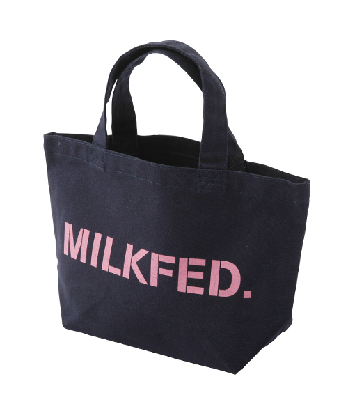 MILKFED.（ミルクフェド）の「MINI TOTE BAG STENCIL　（エコバック/ロゴ）（エコバッグ/サブバッグ・レディース・ホワイト/ブラック/ネイビー・ONE SIZE）」の3枚目の写真
