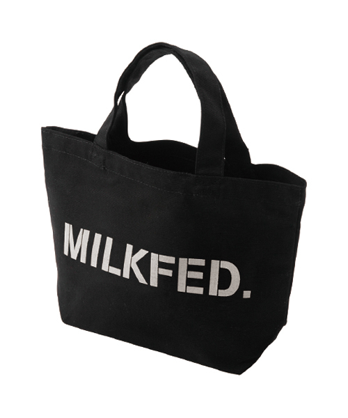 MILKFED.（ミルクフェド）の「MINI TOTE BAG STENCIL　（エコバック/ロゴ）（エコバッグ/サブバッグ・レディース・ホワイト/ブラック/ネイビー・ONE SIZE）」の2枚目の写真