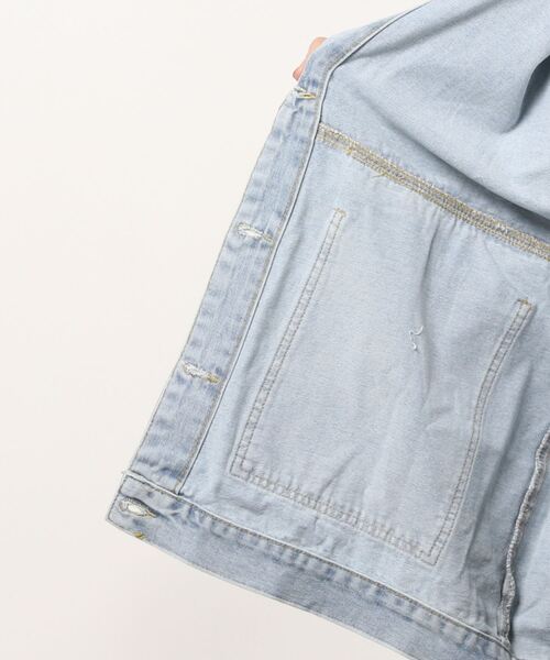 Figments(フィグメンツ)の「オーバーデニムベスト(ベスト・レディース・ライトインディゴブルー/ブラック・FREE)」の11枚目の写真