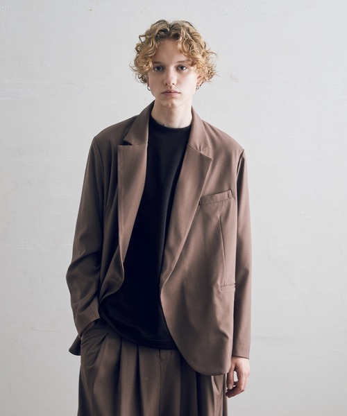 DOOPZ（ドープス）の「セミダブルジャケット（テーラードジャケット・メンズ・チャコールグレー/ブラウン・SMALL/MEDIUM/LARGE）」の2枚目の写真