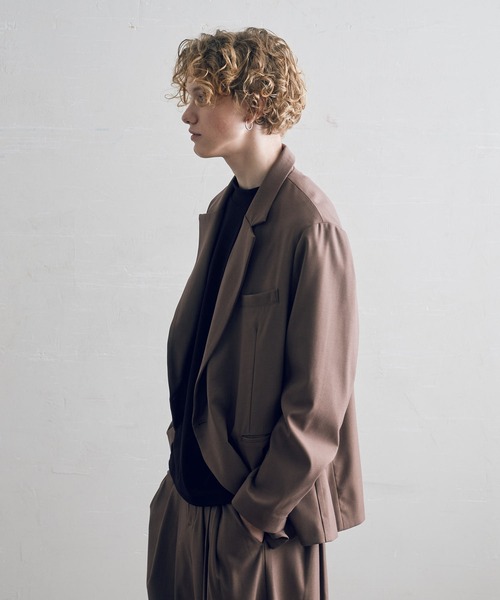 DOOPZ（ドープス）の「セミダブルジャケット（テーラードジャケット・メンズ・チャコールグレー/ブラウン・SMALL/MEDIUM/LARGE）」の3枚目の写真