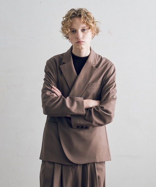 DOOPZ（ドープス）の「セミダブルジャケット（テーラードジャケット・メンズ・チャコールグレー/ブラウン・SMALL/MEDIUM/LARGE）」の5枚目の写真