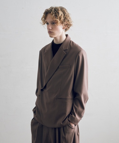 DOOPZ（ドープス）の「セミダブルジャケット（テーラードジャケット・メンズ・チャコールグレー/ブラウン・SMALL/MEDIUM/LARGE）」の8枚目の写真