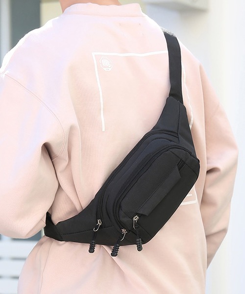 STYLEBLOCK（スタイルブロック）の「ユニセックスデザインミニボディバッグ（ボディバッグ/ウエストポーチ・メンズ・ブラック/パープル/グレー/レッド/ブルー/グリーン・FREE）」の2枚目の写真