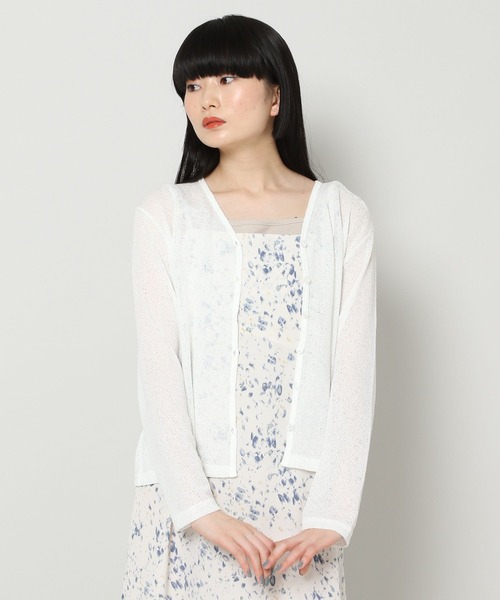 ALAND(エーランド)の「3.3Field Trip/SHEER V-NECKカーディガン 2299896(カーディガン/ボレロ・レディース・ライトブルー/ブラック/グリーン/アイボリー・FREE)」の16枚目の写真