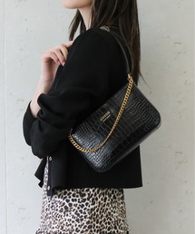 GUESS/ゲス 型押しフェイクレザー トップZIPミニショルダーKATEY CROC Mini Top Zip Shoulder