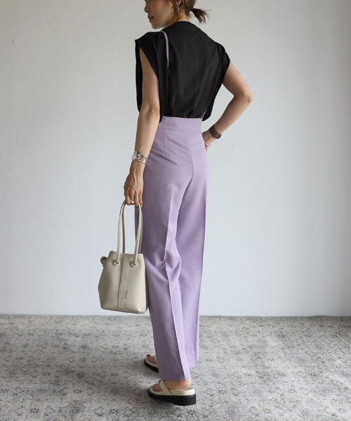 Bonjour Sagan（ボンジュールサガン）の「ショルダータックオーガニックコットンT（Tシャツ/カットソー・レディース・ホワイト/チャコールグレー/ブラック・FREE）」の14枚目の写真