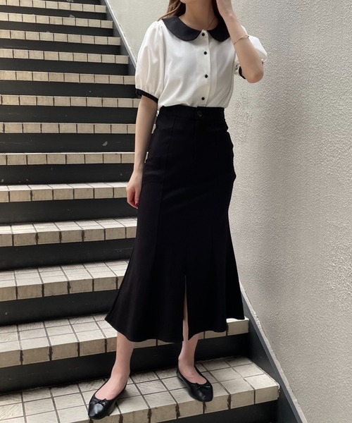 WEGO（ウィゴー）の「WEGO/2WAYラウンドカラーブラウス（シャツ/ブラウス・レディース・ホワイト/ライトベージュ・FREE）」の13枚目の写真