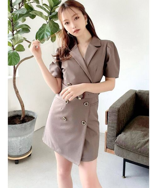 RESEXXY（リゼクシー）の「テーラードジャケットワンピース（ワンピース・レディース・ブラック/ブルー/アイボリー/モカ・FREE）」の11枚目の写真