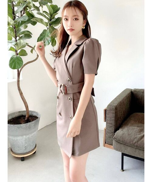 RESEXXY（リゼクシー）の「テーラードジャケットワンピース（ワンピース・レディース・ブラック/ブルー/アイボリー/モカ・FREE）」の14枚目の写真