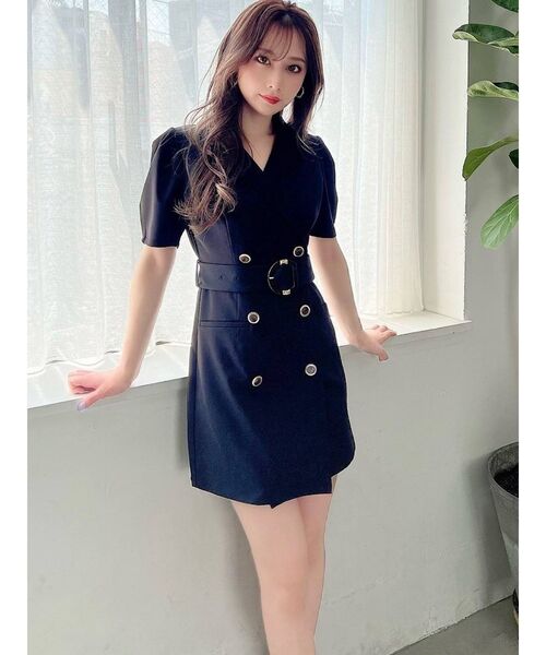 RESEXXY（リゼクシー）の「テーラードジャケットワンピース（ワンピース・レディース・ブラック/ブルー/アイボリー/モカ・FREE）」の8枚目の写真