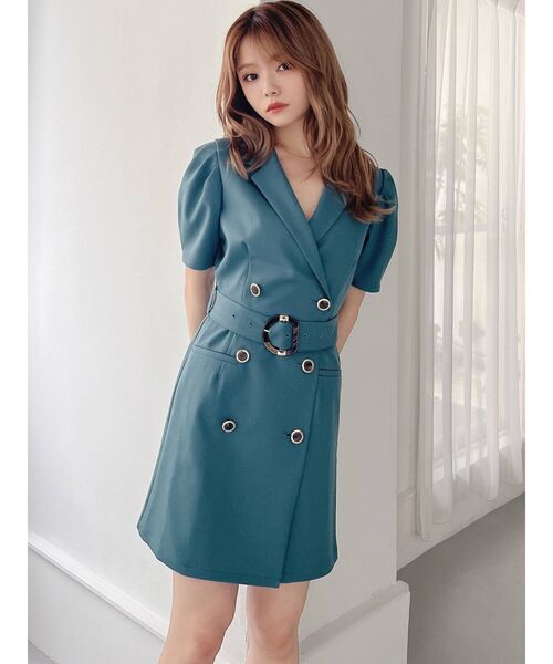 RESEXXY（リゼクシー）の「テーラードジャケットワンピース（ワンピース・レディース・ブラック/ブルー/アイボリー/モカ・FREE）」の18枚目の写真