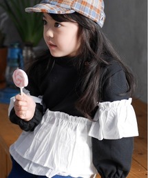 MAKE YOUR DAY | 異素材切替GIRLSプルオーバー■80~140cm(スウェット)