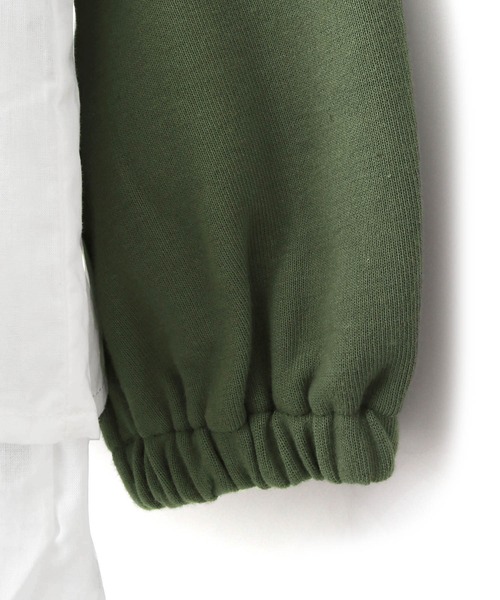 MAKE YOUR DAY（メイクユアデイ）の「異素材切替GIRLSプルオーバー■80～140cm（スウェット・キッズ・その他/カーキ・80/110/120/100/90/140/130）」の11枚目の写真