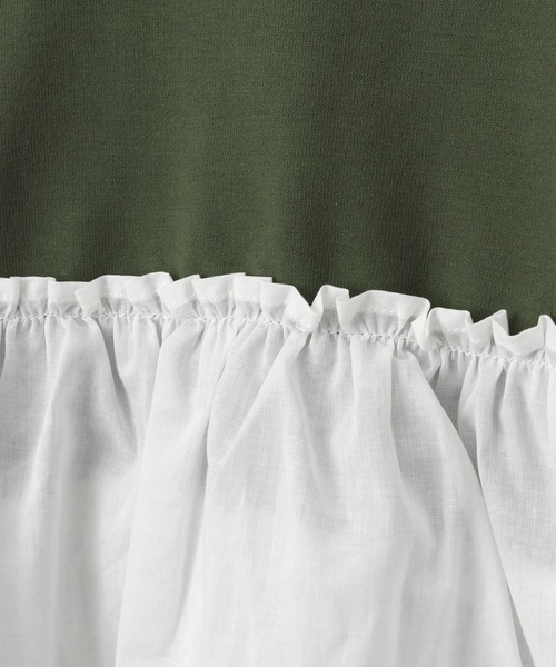 MAKE YOUR DAY（メイクユアデイ）の「異素材切替GIRLSプルオーバー■80～140cm（スウェット・キッズ・その他/カーキ・80/110/120/100/90/140/130）」の14枚目の写真