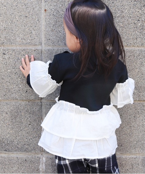 MAKE YOUR DAY（メイクユアデイ）の「異素材切替GIRLSプルオーバー■80～140cm（スウェット・キッズ・その他/カーキ・80/110/120/100/90/140/130）」の18枚目の写真