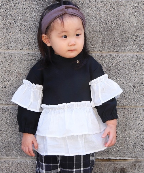 MAKE YOUR DAY（メイクユアデイ）の「異素材切替GIRLSプルオーバー■80～140cm（スウェット・キッズ・その他/カーキ・80/110/120/100/90/140/130）」の17枚目の写真