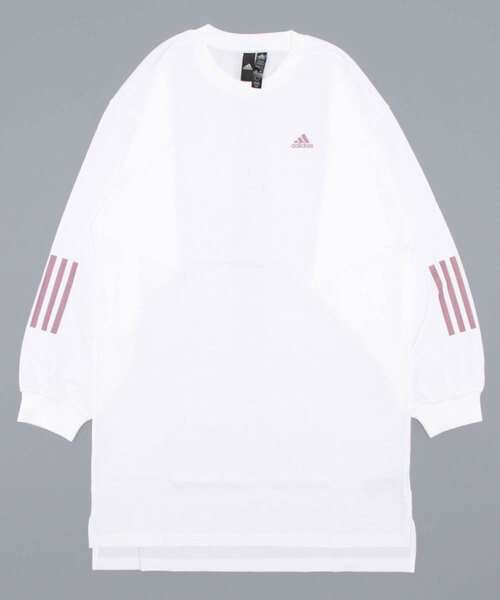 adidas(アディダス)の「《adidas》ワーディング ルーズフィット シングルジャージー チュニック(チュニック・レディース・ホワイト/ブラック/グリーン系その他・S/M/L)」の2枚目の写真