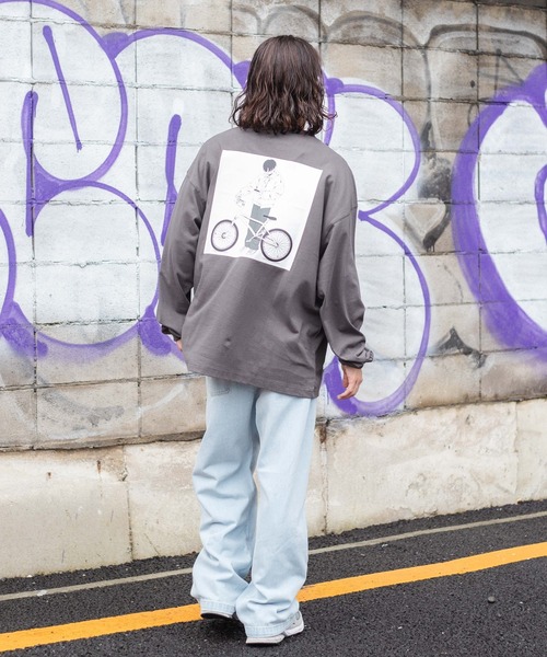 WEGO（ウィゴー）の「WEGO/ヘビーウエイト イラストロンT（Tシャツ/カットソー・メンズ・サックスブルー/ホワイト系その他/スミクロ/ホワイト・LARGE/MEDIUM）」の19枚目の写真