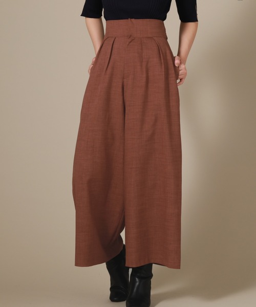 Cheek（チーク）の「ワイドリボンフレアーパンツ（その他パンツ・レディース・ベージュ/ネイビー/ブラウン・SMALL/MEDIUM）」の3枚目の写真