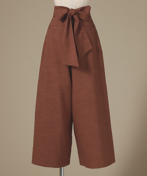 Cheek（チーク）の「ワイドリボンフレアーパンツ（その他パンツ・レディース・ベージュ/ネイビー/ブラウン・SMALL/MEDIUM）」の9枚目の写真