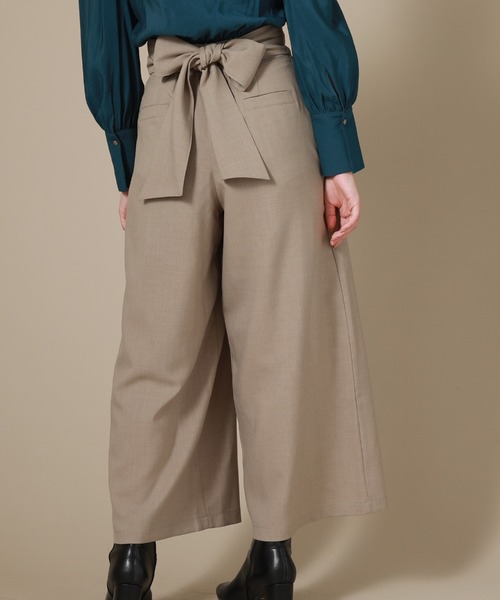 Cheek（チーク）の「ワイドリボンフレアーパンツ（その他パンツ・レディース・ベージュ/ネイビー/ブラウン・SMALL/MEDIUM）」の14枚目の写真