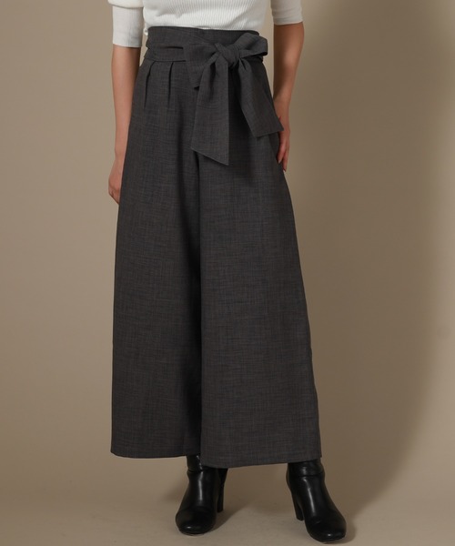 Cheek（チーク）の「ワイドリボンフレアーパンツ（その他パンツ・レディース・ベージュ/ネイビー/ブラウン・SMALL/MEDIUM）」の5枚目の写真