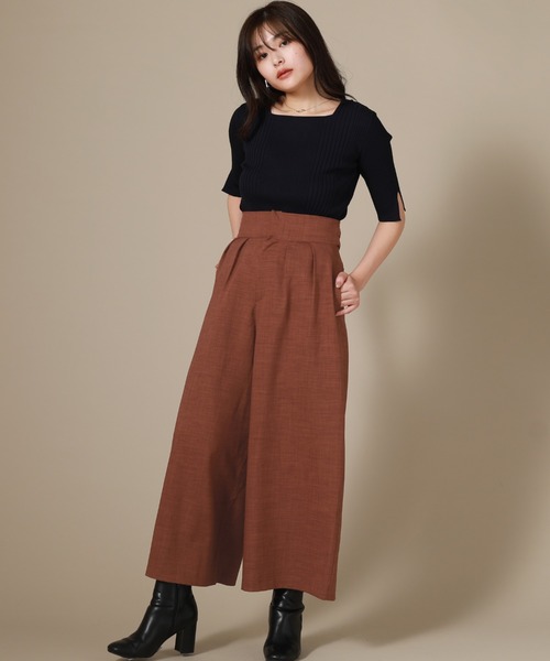 Cheek（チーク）の「ワイドリボンフレアーパンツ（その他パンツ・レディース・ベージュ/ネイビー/ブラウン・SMALL/MEDIUM）」の19枚目の写真