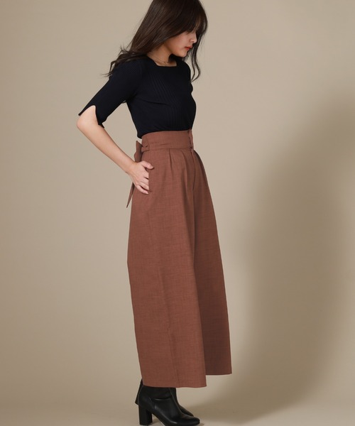 Cheek（チーク）の「ワイドリボンフレアーパンツ（その他パンツ・レディース・ベージュ/ネイビー/ブラウン・SMALL/MEDIUM）」の13枚目の写真