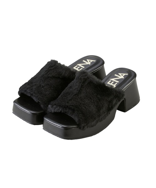 GeeRA(ジーラ)の「フェイクファーサンダル(サンダル・レディース・ブラック/ベージュ/グレー/アイボリー・SMALL/MEDIUM/LARGE/X-LARGE)」の9枚目の写真