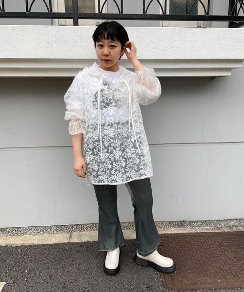 DuKKah(デュカ)の「Dukkah/【低身長向け】ベロアフレアパンツ(スラックス・レディース・ブラック/グレー・X-SMALL)」の9枚目の写真