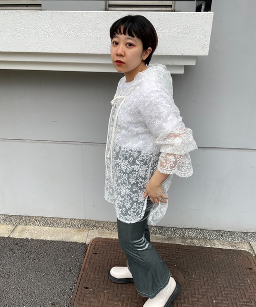 DuKKah(デュカ)の「Dukkah/【低身長向け】ベロアフレアパンツ(スラックス・レディース・ブラック/グレー・X-SMALL)」の17枚目の写真