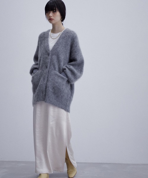 ADAM ET ROPE'（アダムエロペ）の「モヘヤカーディガン（カーディガン/ボレロ・レディース・ブラック/グレー/ピンク・FREE）」の2枚目の写真