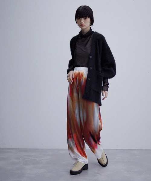 ADAM ET ROPE'（アダムエロペ）の「モヘヤカーディガン（カーディガン/ボレロ・レディース・ブラック/グレー/ピンク・FREE）」の10枚目の写真