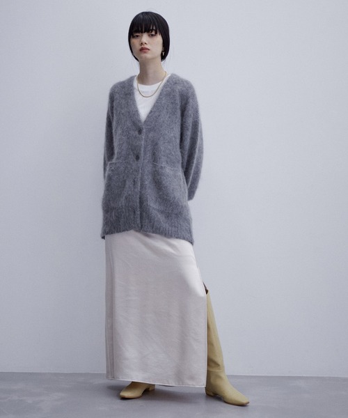 ADAM ET ROPE'（アダムエロペ）の「モヘヤカーディガン（カーディガン/ボレロ・レディース・ブラック/グレー/ピンク・FREE）」の6枚目の写真