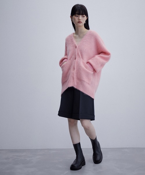 ADAM ET ROPE'（アダムエロペ）の「モヘヤカーディガン（カーディガン/ボレロ・レディース・ブラック/グレー/ピンク・FREE）」の18枚目の写真