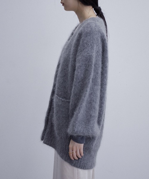 ADAM ET ROPE'（アダムエロペ）の「モヘヤカーディガン（カーディガン/ボレロ・レディース・ブラック/グレー/ピンク・FREE）」の14枚目の写真