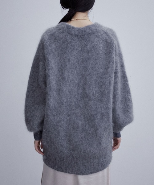 ADAM ET ROPE'（アダムエロペ）の「モヘヤカーディガン（カーディガン/ボレロ・レディース・ブラック/グレー/ピンク・FREE）」の8枚目の写真